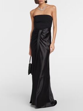 Staud NWT 12 Wayfaring Black Strapless Maxi Dress